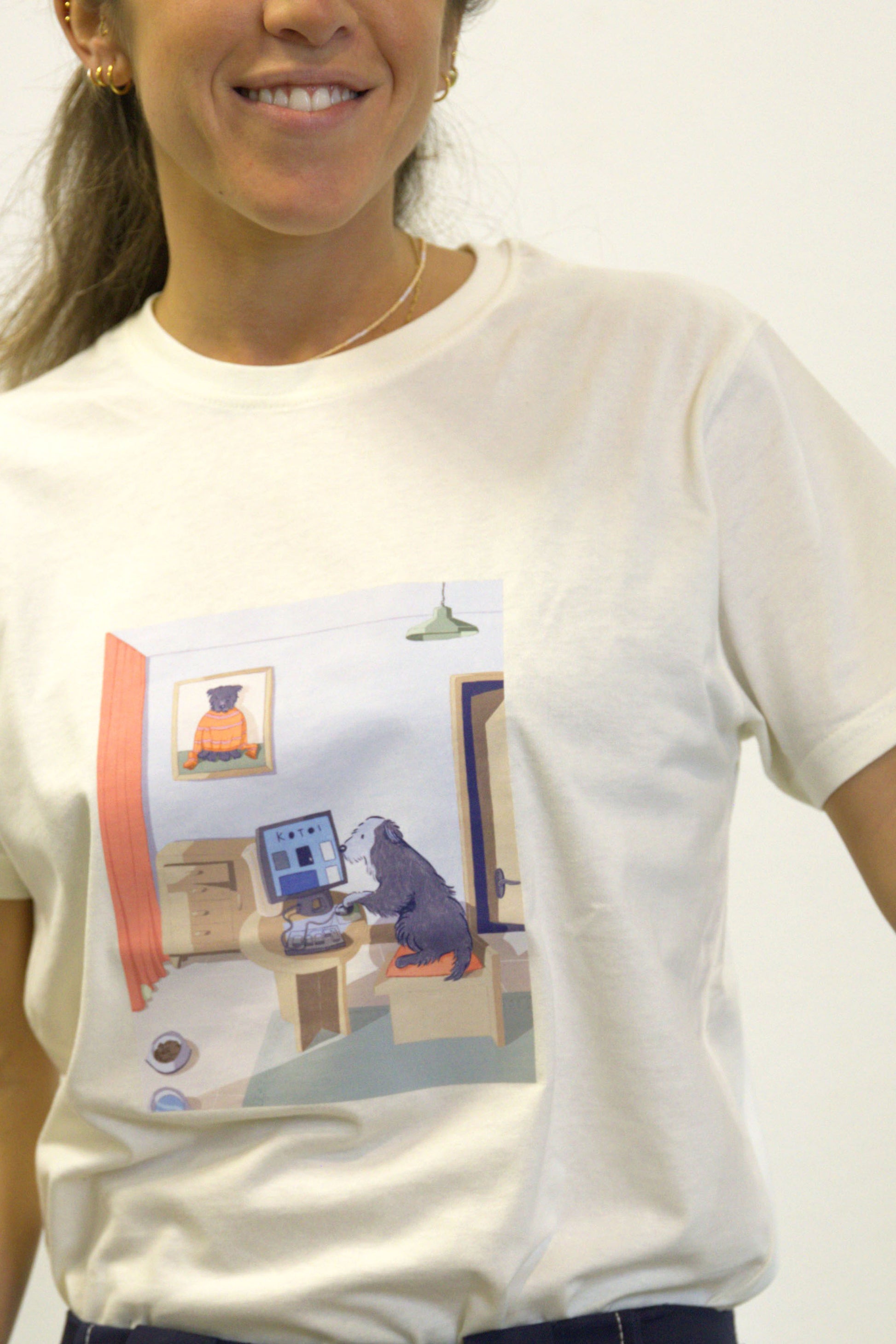 camiseta TXAKUR - ecru