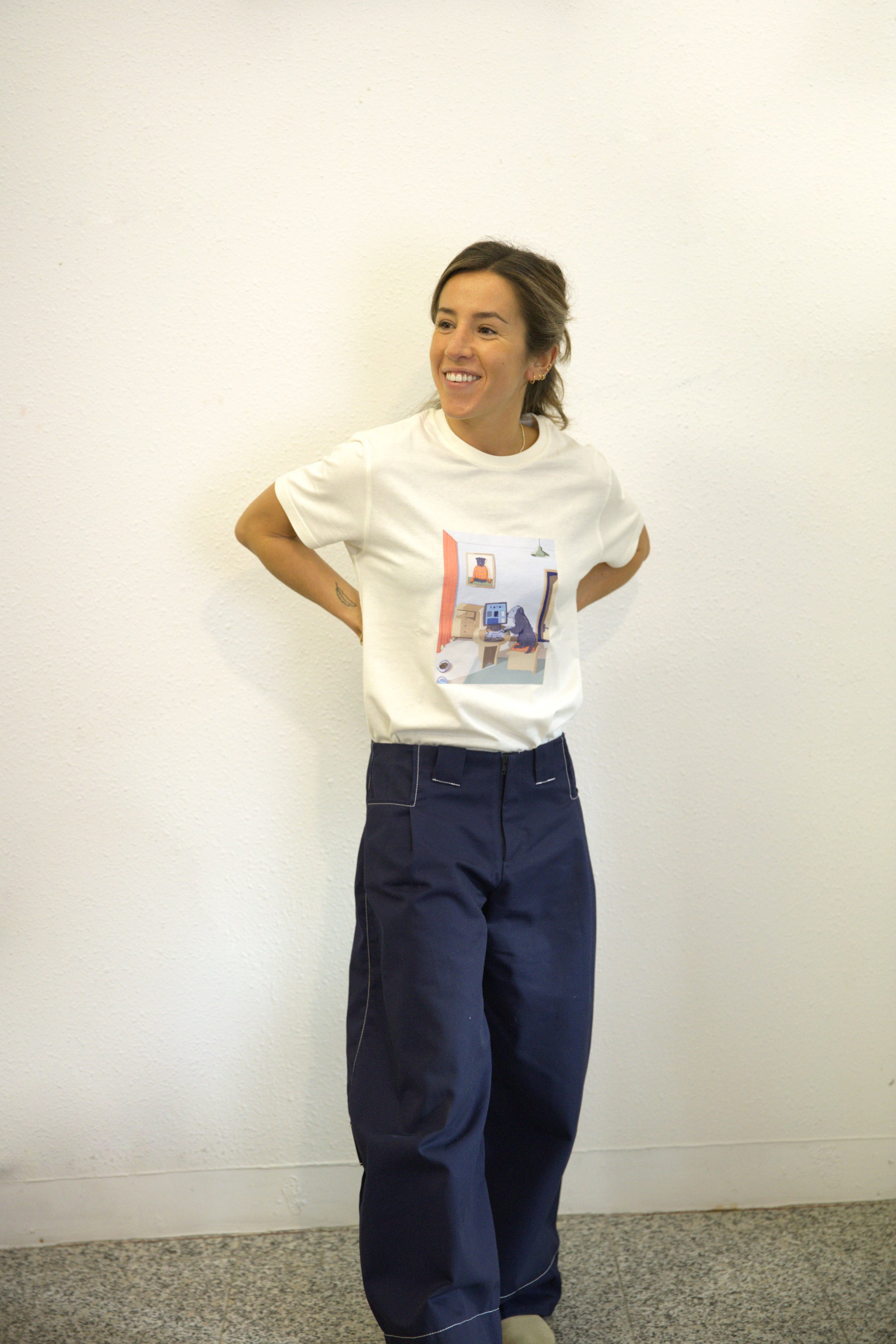 camiseta TXAKUR - ecru